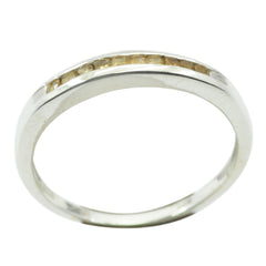 Citrine multiple Turkish Sterling Silver Yellow Gemstone Delicate Feminine Band Jewellery