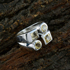 Citrine quarter Spanish 92.5 Silver Yellow Gems Chunky antique Ring Jewellery