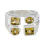 Citrine quarter Spanish 92.5 Silver Yellow Gems Chunky antique Ring Jewellery