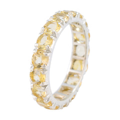 Citrine multiple American 92.5 Silver Yellow Gemstone Dainty Eternity Band Jewellery