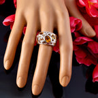 Citrine quarter French 925 Sterling Silver Yellow Gems Essential  Modern Ring Jewelry