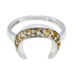 Citrine multiple Japanese 925 Sterling Silver Yellow Gemstones Whisper thin Boho Ring Jewellery