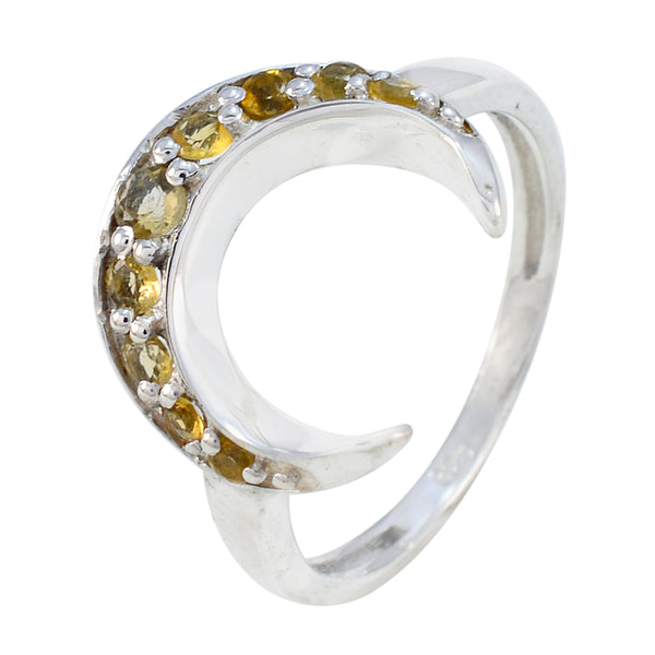 Citrine multiple Japanese 925 Sterling Silver Yellow Gemstones Whisper thin Boho Ring Jewellery