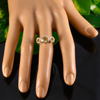Citrine Trilogy American Silver Yellow Gemstone Whisper thin Modern Ring Jewellery