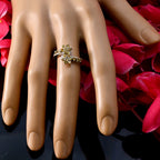 Citrine multiple Turkish 92.5 Silver Yellow Gems Delicate Romantic Ring Jewelry