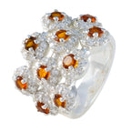 Citrine multiple Indian Silver Yellow Gemstone Essential  Modern Ring Jewellery