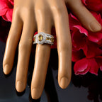 Citrine Halo African Sterling Silver Yellow Gems Eye catching Abstract Ring Jewelry