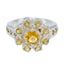 Citrine multiple Moroccan 925 Sterling Silver Yellow Gemstones Versatile Contemporary Ring Jewellery