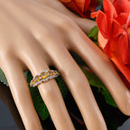 Citrine Hepta Turkish 925 Sterling Silver Yellow Gemstone Whisper thin Fairytale Ring Jewellery