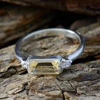 Citrine Halo American 925 Silver Yellow Gemstones Delicate Graceful Ring Jewellery