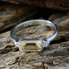 Citrine Halo American 925 Silver Yellow Gemstones Delicate Graceful Ring Jewellery