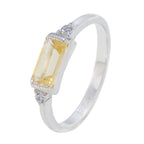 Citrine Halo American 925 Silver Yellow Gemstones Delicate Graceful Ring Jewellery