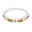 Citrine quarter Korean 92.5 Silver Yellow Gemstone Dainty Trendy Band Jewelry