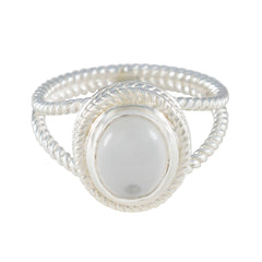 Crystal Quartz Solitaire Middle Eastern Silver White Gems Classic Rope Wire Ring Jewelry