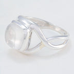 Crystal Quartz Solitaire French Sterling Silver White Gemstone Minimal Sophisticated Ring Jewellery