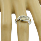 Crystal Quartz Solitaire American 925 Sterling Silver White Gemstones Delicate Glamorous Ring Jewellery