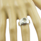 Crystal Quartz Solitaire German 92.5 Silver White Gemstones Eye catching valentine Ring Jewelry