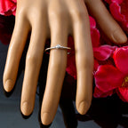 Crystal Quartz Solitaire Turkish Silver White Gemstones Delicate Contemporary Ring Jewellery