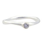 Crystal Quartz Solitaire Turkish Silver White Gemstones Delicate Contemporary Ring Jewellery