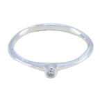 Crystal Quartz Solitaire Turkish Silver White Gemstones Delicate Contemporary Ring Jewellery
