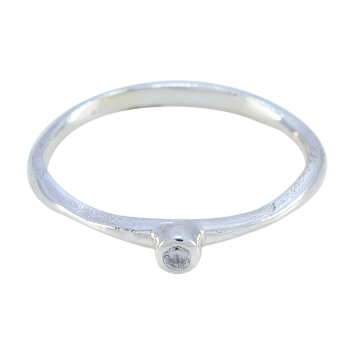 Crystal Quartz Solitaire Turkish Silver White Gemstones Delicate Contemporary Ring Jewellery