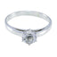 Crystal Quartz Solitaire Turkish 92.5 Silver White Gemstones Whisper thin Graceful Ring Jewellery