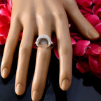 Crystal Quartz multiple Turkish Silver White Gems Whisper thin Romantic Ring Jewelry