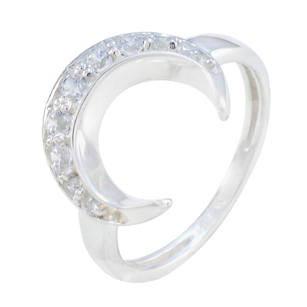 Crystal Quartz multiple Turkish Silver White Gems Whisper thin Romantic Ring Jewelry