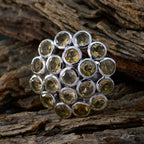 Citrine multiple Spanish Sterling Silver Yellow Gemstones Chunky Artisan Ring Jewelry