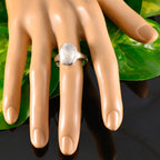 Dendrite Opal Solitaire German 92.5 Silver White Gems Minimal Artisan Ring Jewelry