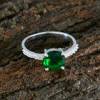 Emerald CZ multiple Egyptian 925 Sterling Silver Green Gems Slim Sophisticated Ring Jewellery