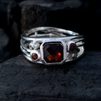 Garnet Trilogy German 92.5 Silver Red Gems Classic Fairytale Ring Jewelry
