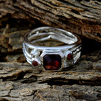 Garnet Trilogy German 92.5 Silver Red Gems Classic Fairytale Ring Jewelry