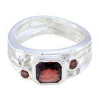 Garnet Trilogy German 92.5 Silver Red Gems Classic Fairytale Ring Jewelry