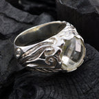 Green Amethyst Solitaire Moroccan 92.5 Silver Green Gemstones Chunky Signet Ring Jewellery