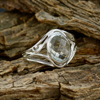 Green Amethyst Solitaire Russian 92.5 Silver Green Gems Tiny Ethnic Ring Jewellery