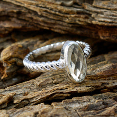 Green Amethyst Solitaire Egyptian Silver Green Gems Tiny Twist Ring Jewelry