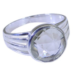 Green Amethyst Solitaire Russian 92.5 Silver Green Gemstone Classic Feminine Ring Jewelry