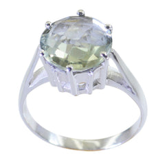 Green Amethyst Solitaire Egyptian Sterling Silver Green Gemstones Slim Fairytale Ring Jewellery
