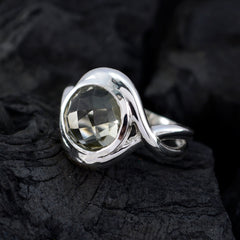 Green Amethyst Solitaire Moroccan 925 Sterling Silver Green Gems Classic Fairytale Ring Jewellery