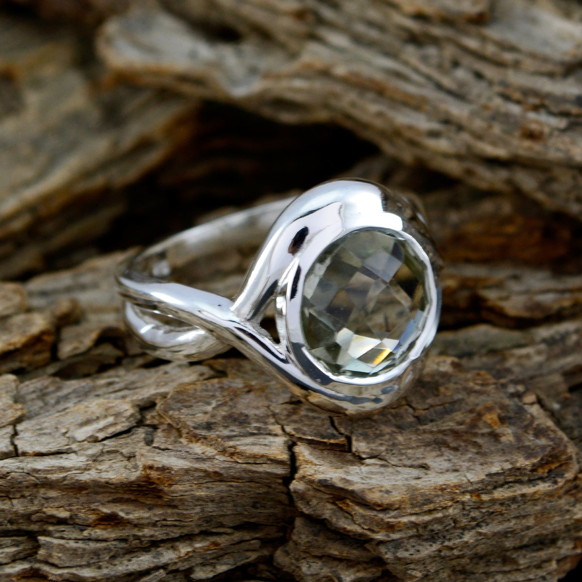 Green Amethyst Solitaire Moroccan 925 Sterling Silver Green Gems Classic Fairytale Ring Jewellery