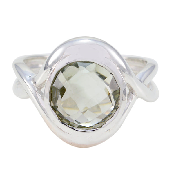 Green Amethyst Solitaire Moroccan 925 Sterling Silver Green Gems Classic Fairytale Ring Jewellery
