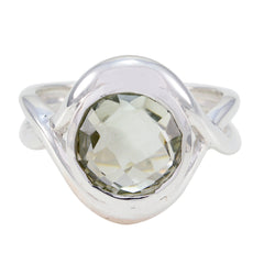 Green Amethyst Solitaire Moroccan 925 Sterling Silver Green Gems Classic Fairytale Ring Jewellery