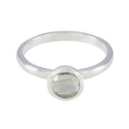 Green Amethyst Solitaire Turkish 925 Silver Green Gemstone Dainty Abstract Ring Jewelry