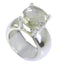 Green Amethyst Solitaire Italian 92.5 Silver Green Gems Edgy Signet Ring Jewellery