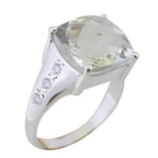 Green Amethyst Halo Moroccan 92.5 Silver Green Gems Versatile Abstract Ring Jewelry