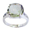 Green Amethyst Halo Russian 925 Sterling Silver Green Gemstone Slim Sophisticated Ring Jewelry