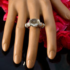 Green Amethyst Solitaire Italian 925 Sterling Silver Green Gemstone Edgy Armor Ring Jewelry