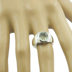 Green Amethyst Solitaire Indian 925 Sterling Silver Green Gems Eye catching Promise Ring Jewellery