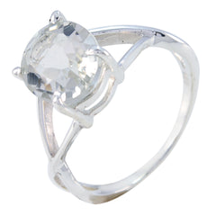 Green Amethyst Solitaire Turkish Silver Green Gemstones Delicate Glamorous Ring Jewelry